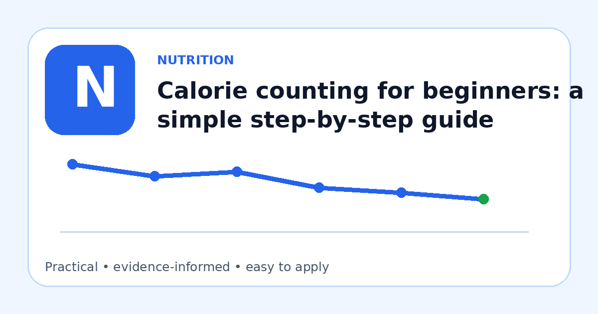 Illustrated guide: Calorie counting for beginners: a simple step-by-step guide