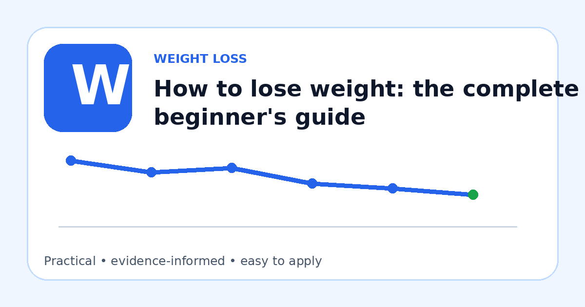 Illustrated guide: How to lose weight: the complete beginner's guide