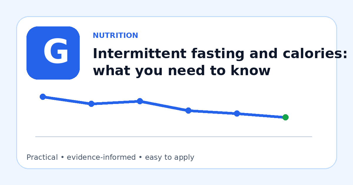 Illustration for Intermittent fasting and calories: what you need to know