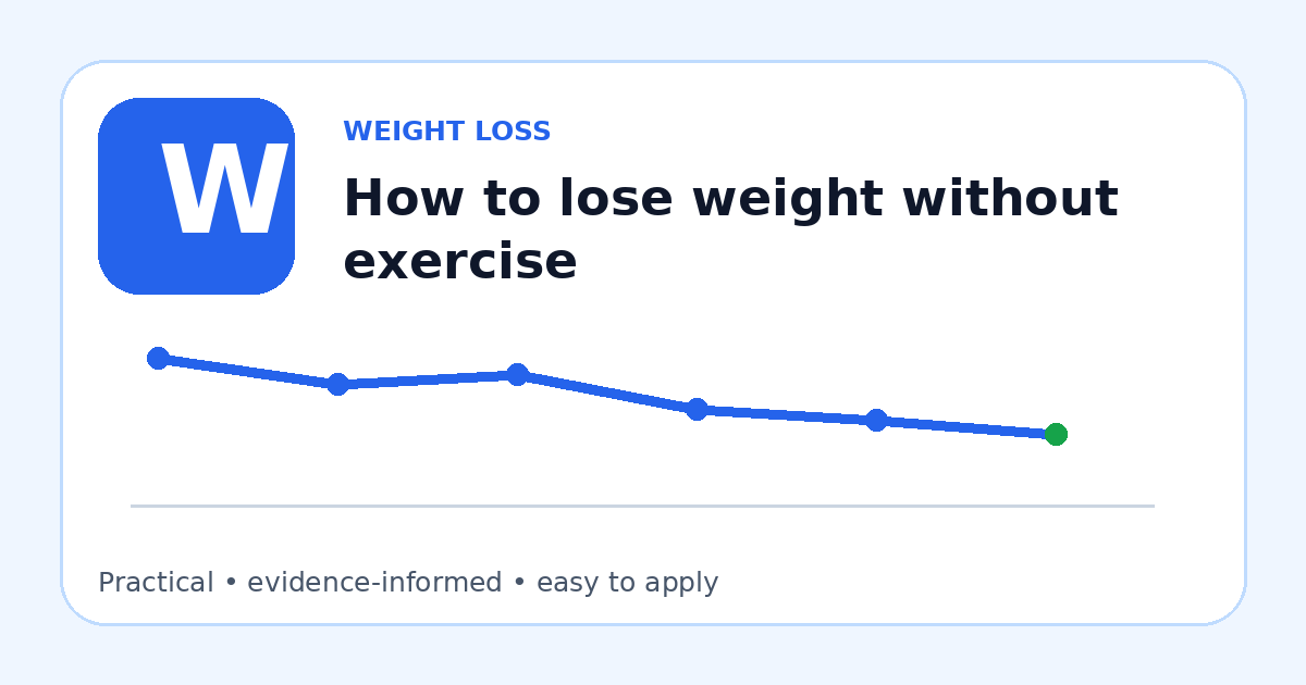 Illustration for How to lose weight without exercise