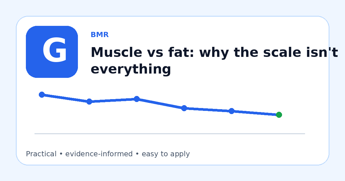 Illustration for Muscle vs fat: why the scale isn't everything